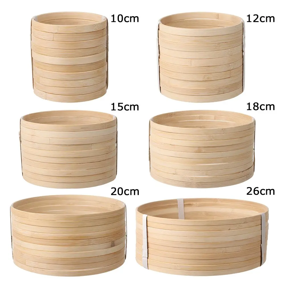 10Pcs 10/12/15/18/20/26cm Ring Round Wooden Ring Bamboo Hoop Frame DIY Wreath Decorative Circle Craft Tools Wedding Decoration