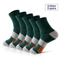 5 Pair Apring And Fall Men socks Summer casual Absorbent Cotton Comfortable Breathable Run Basketball Sports Socks Meias EU38-45