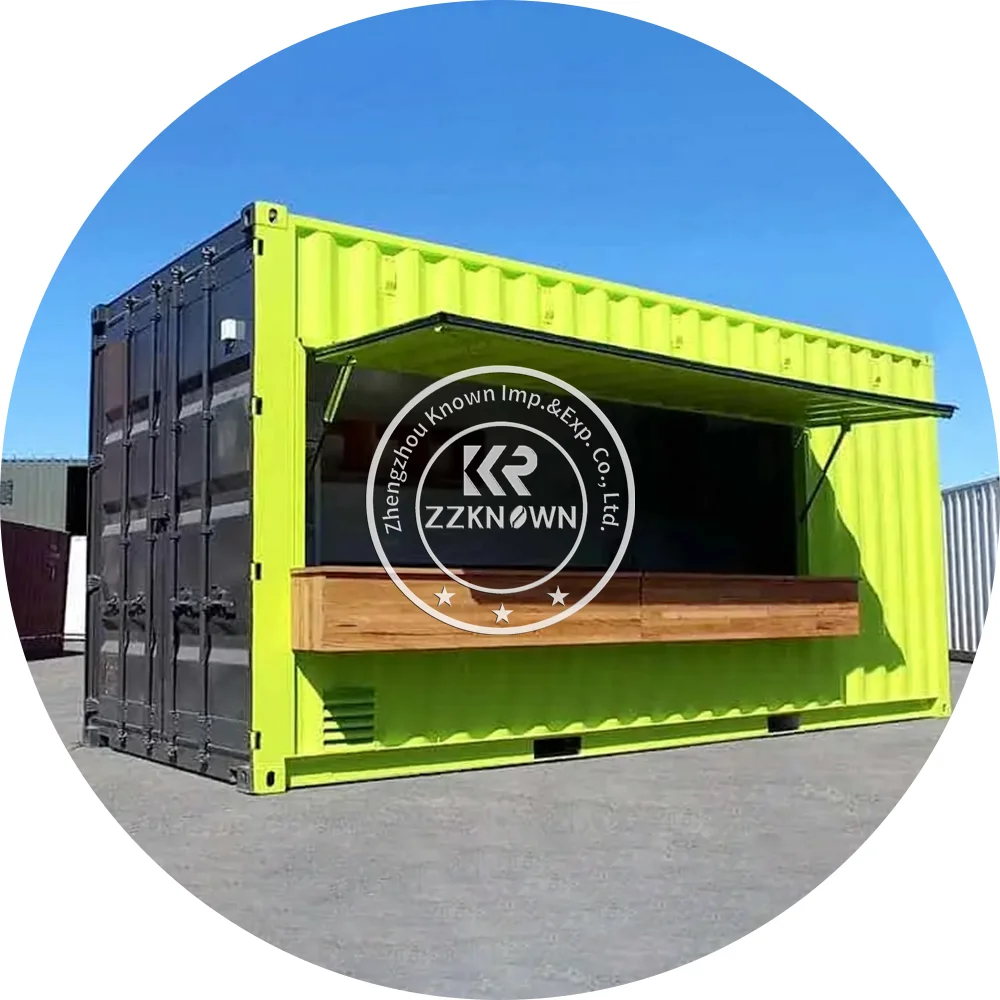 

20ft Shipping Container Bar Coffee Shop Prefabricated Container Restaurant Mobile Fast Food Kiosk