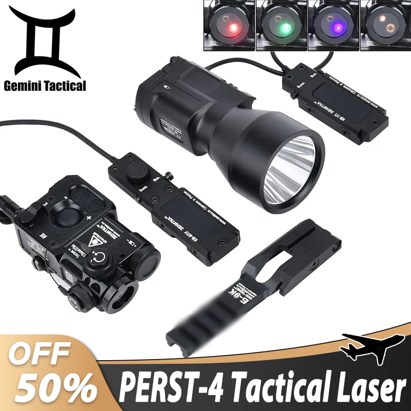 WADSN Tactical Zenitco Perst 4 Red IR Laser Sight Klesch 2U 2P High Power Flashlight Metal CNC Hunting Light Fit 20MM Rail P4