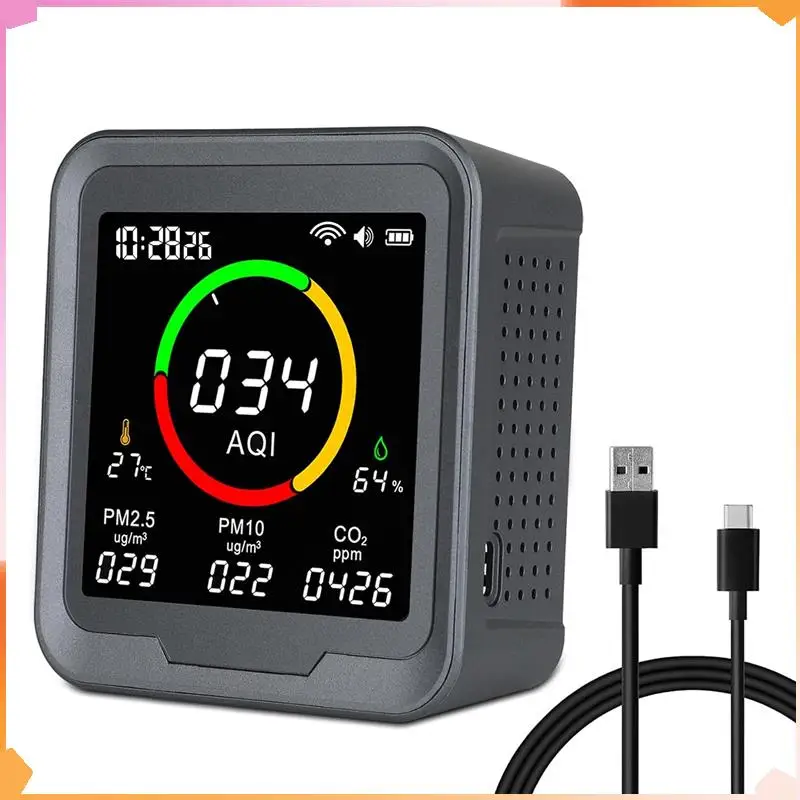 B94A PTH-9AW CO2 Detector With Monitor Carbon Dioxide Meter Digital Temperature Humidity Tester Clock PTH 9AW