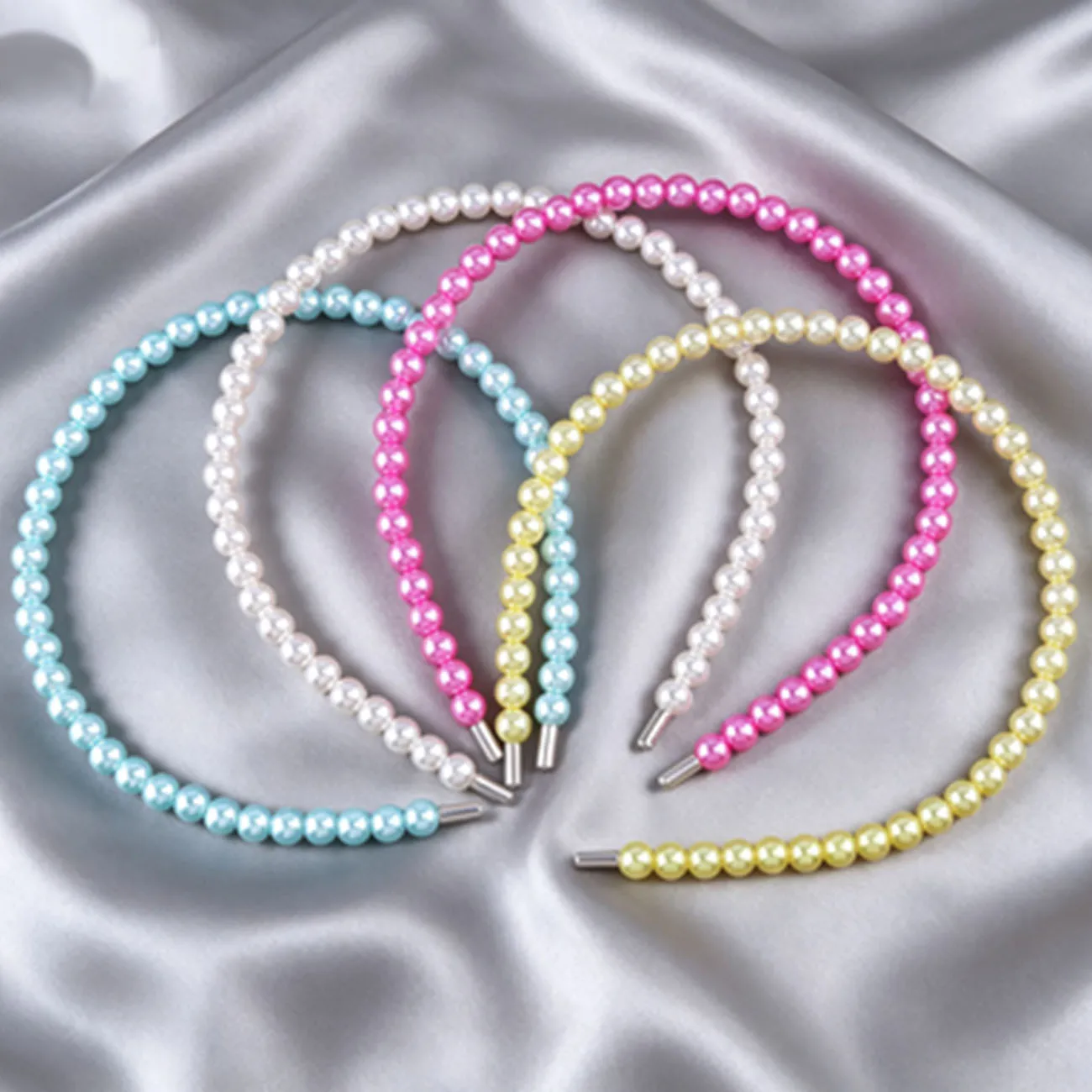 3/4PCS Pearl Beaded Headband Daily All-match Hair Hoop Women Luxury Pearl Hairband Wedding Daily Party Sweet Hairband Gift view 3