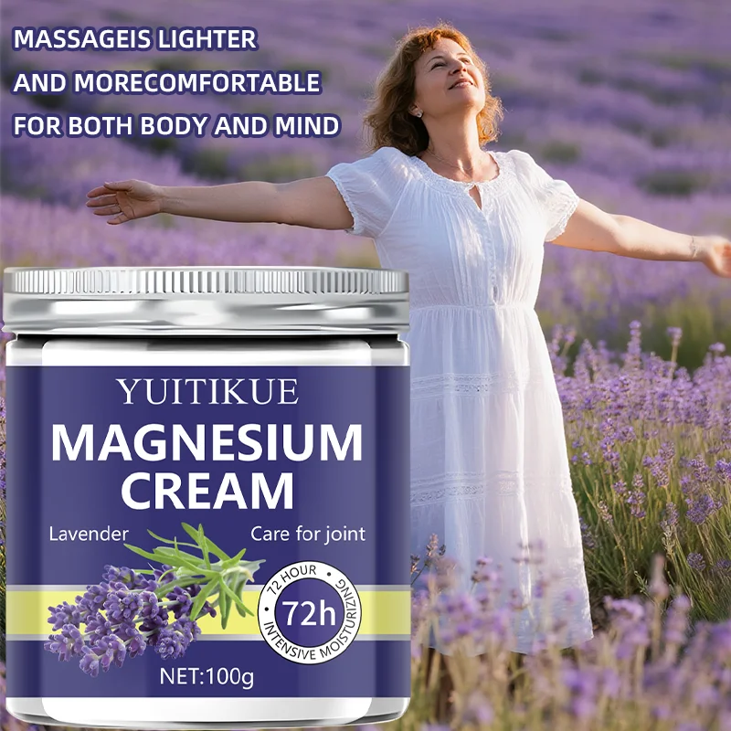 

100g Magnesium Sport Cream Lavender Scent 72H Moisturizing Fast Absorption Non-Sticky for Joint Care And Active Lifestyle