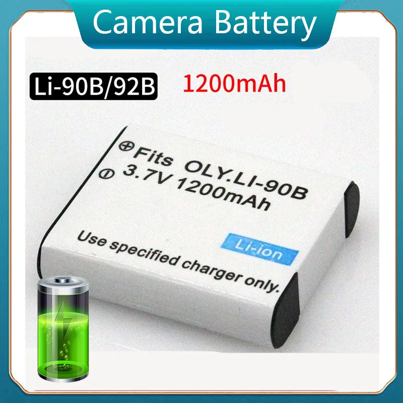 1200mAh Rechargeable Li-90B Li902B  Battery for Olympus TG6TG5/TG4/SP100/TG3 SH-1 SH2 SH3 SH50 SH60 XZ-2 Camera