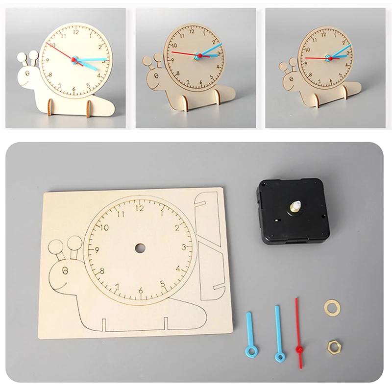 

1 шт., креативный DIY материал ручной работы, модель часов, игрушка, детские деревянные часы, обучающий инструмент, технология, маленький производитель, игрушка-головоломка