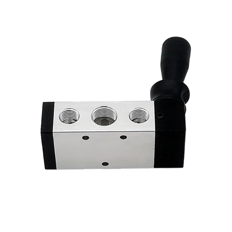 4H210-08 4H310-10 4H410-15 2 Position 5 Port 5/2 Way Air Manual Valve Pneumatic Control Valve Hand Lever Operated Control Valve