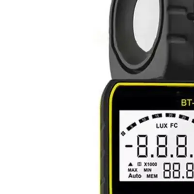 Digital Lux Meter 881E 300000 Range Light Intensity Tester With Data Storage Temperature Display Backlit LCD For Professional In