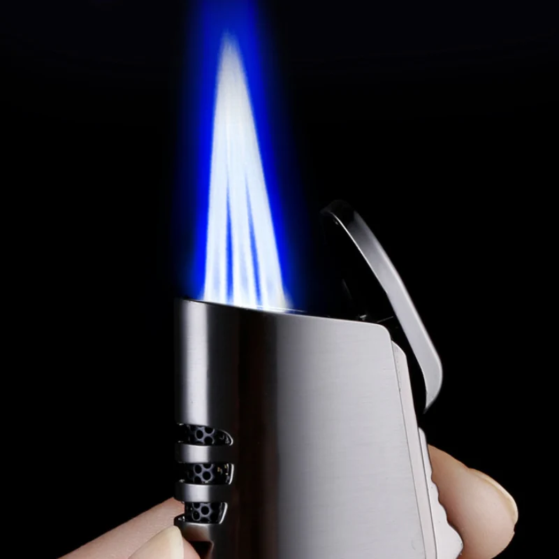 JOBON-encendedor de Gas butano de Metal para exteriores, antorcha de llama azul a prueba de viento, Turbo, chorro de alta presión, cigarro,