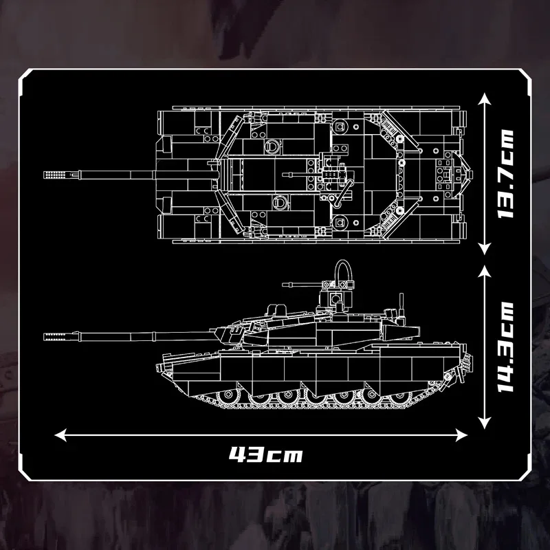 ตัวต่อรถถัง Mould King 20036 รุ่นเทคนิค รถถังบังคับวิทยุ ABRAMS-X ชุดตัวต่อประกอบรถถัง ของขวัญคริสต์มาสสำหรับเด็ก