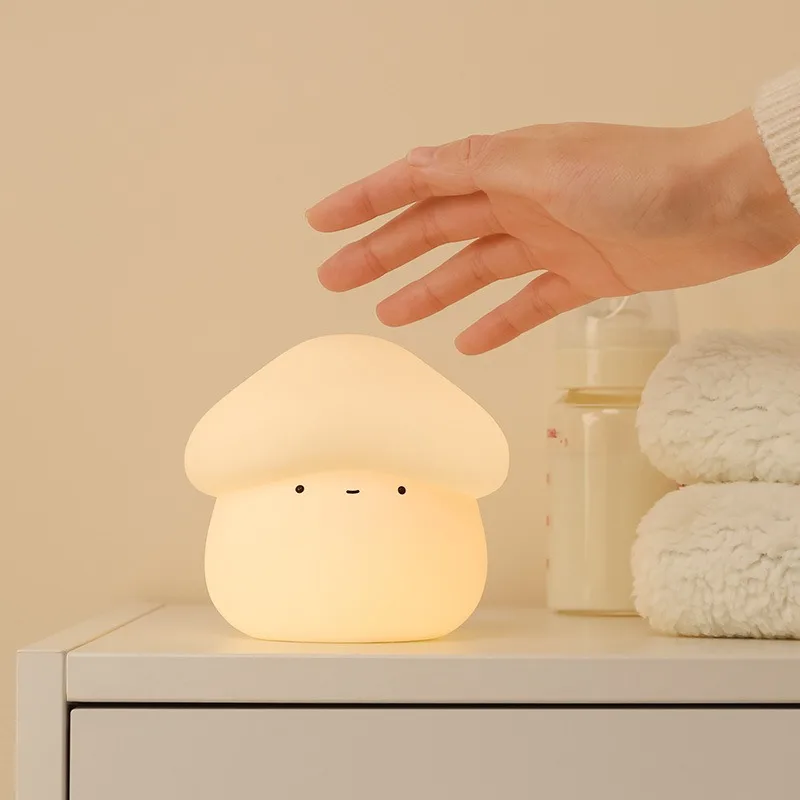 

Mushroom-head Silicone Lamp, USB Charging, Timer Dimming, Night Light, Bedroom Bedside, Baby Feeding Pat Light