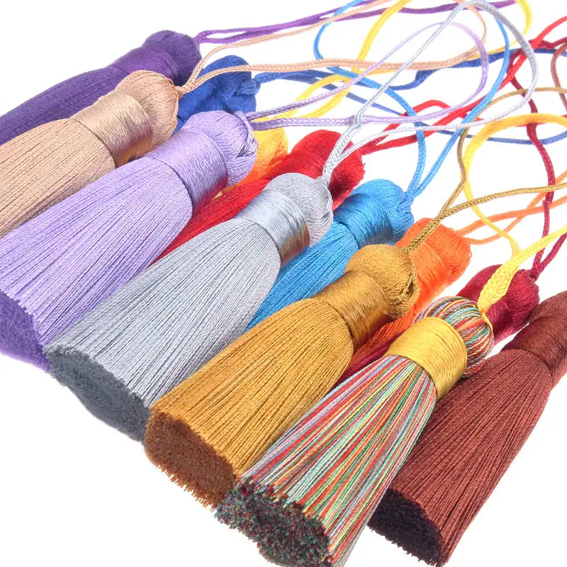 5PCS 50mm Silk Tassels For Earring Household Party Decoration Crafts DIY Phone Case Bag Accessorie Handmade Pendant Material