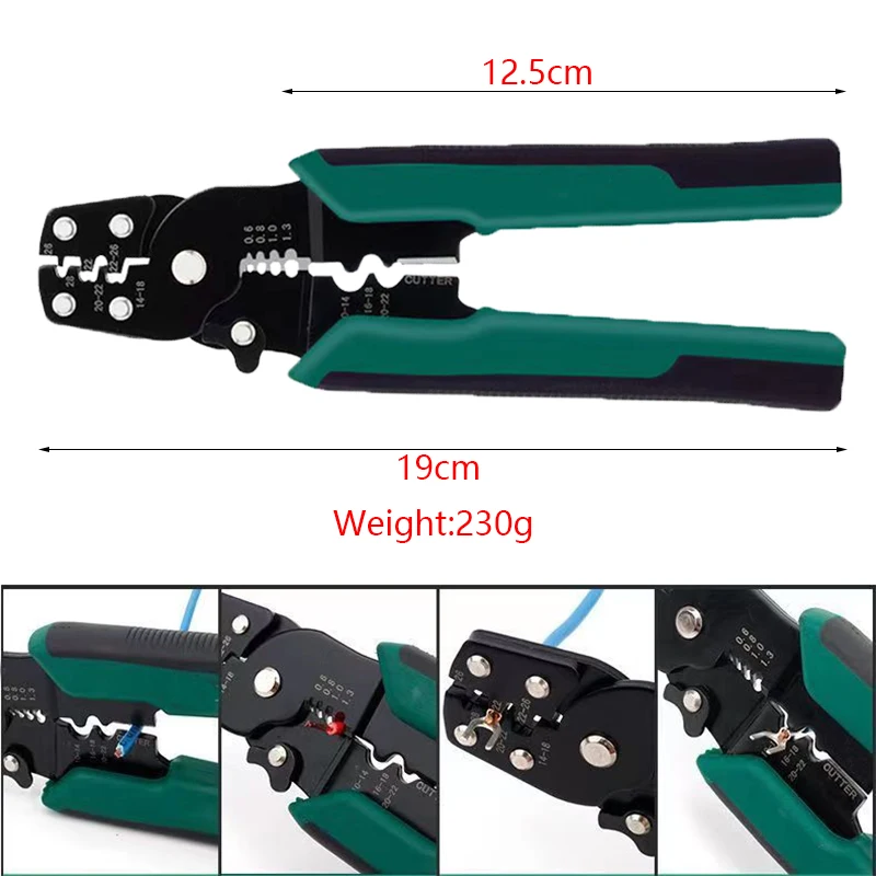 Multi-funktion Mini Elektrische Terminal Crimpen Zangen Mit Abisolieren Schneiden Hand Crimpen Werkzeug Mehrere Stecker Kits – Detail 2
