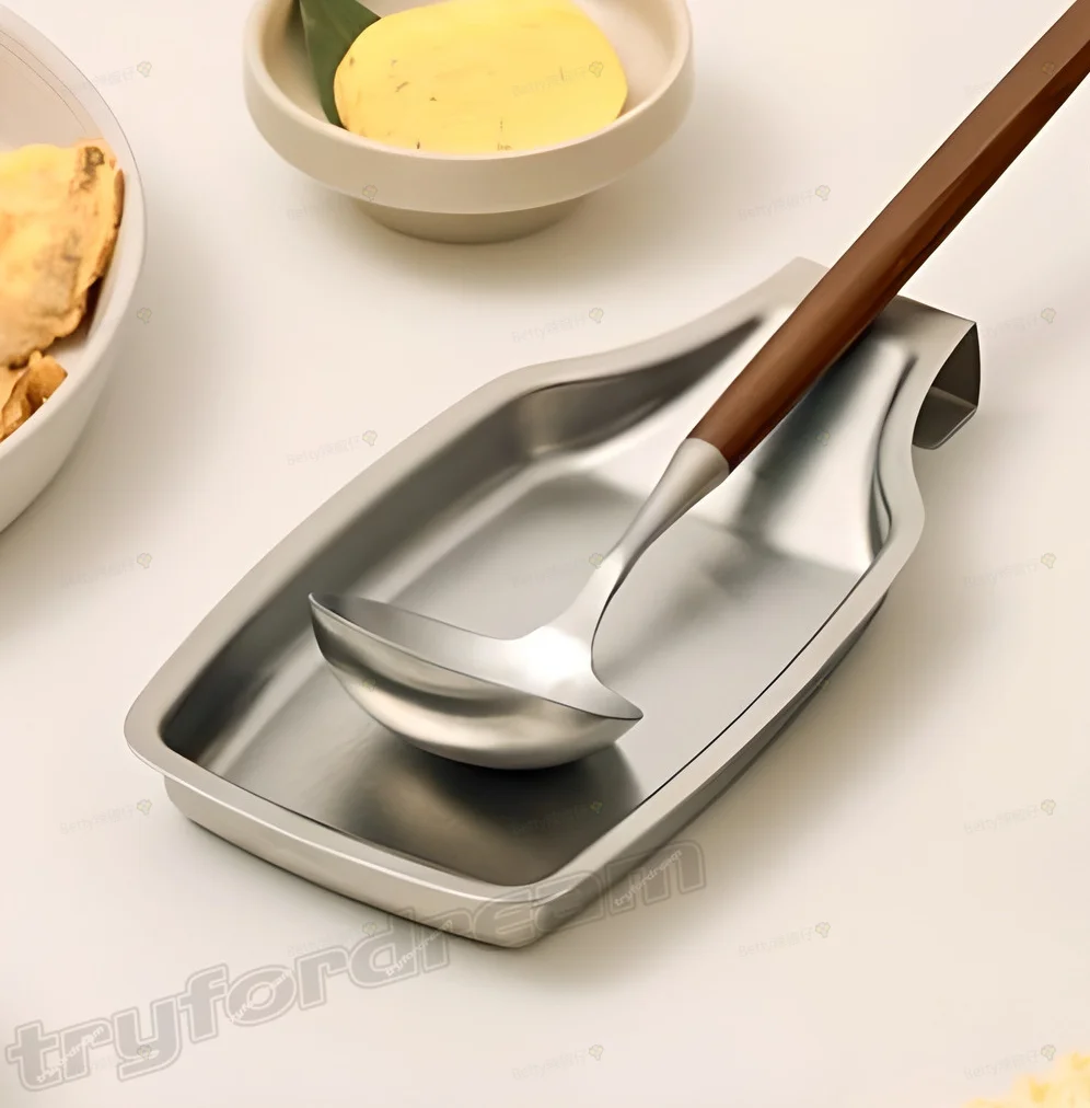 Commercial Kitchen Utensils - 1 adet Paslanmaz Çelik Kaşık Altlığı,