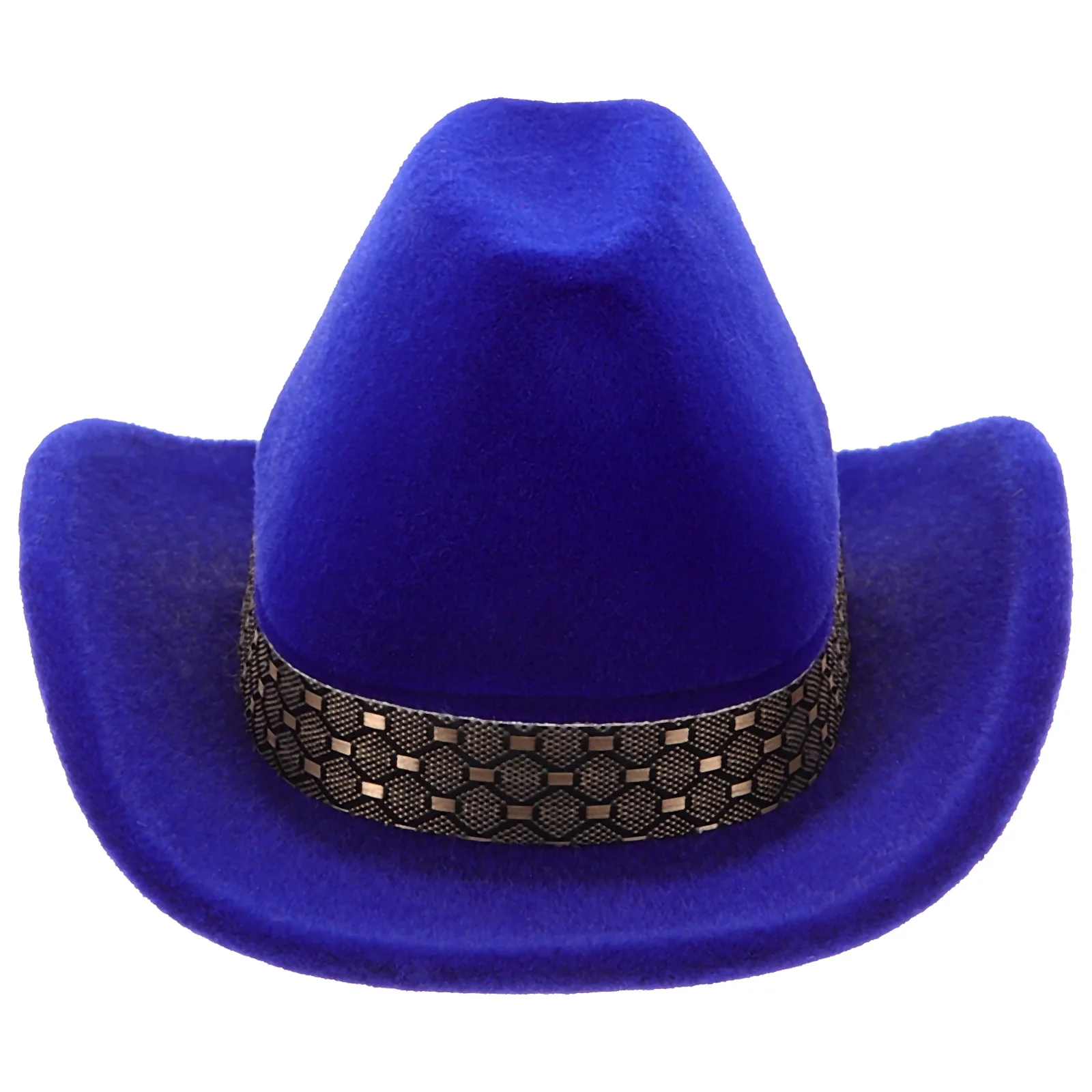 Cowboy Hat Jewelry Box Display Shelves Holder Necklace Rings Case Flocking Decorative