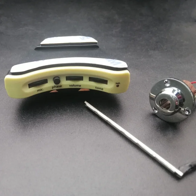 

Guitar Pickup White Pickup with Silver Piezo or Hard Naked Piezo with endpin output