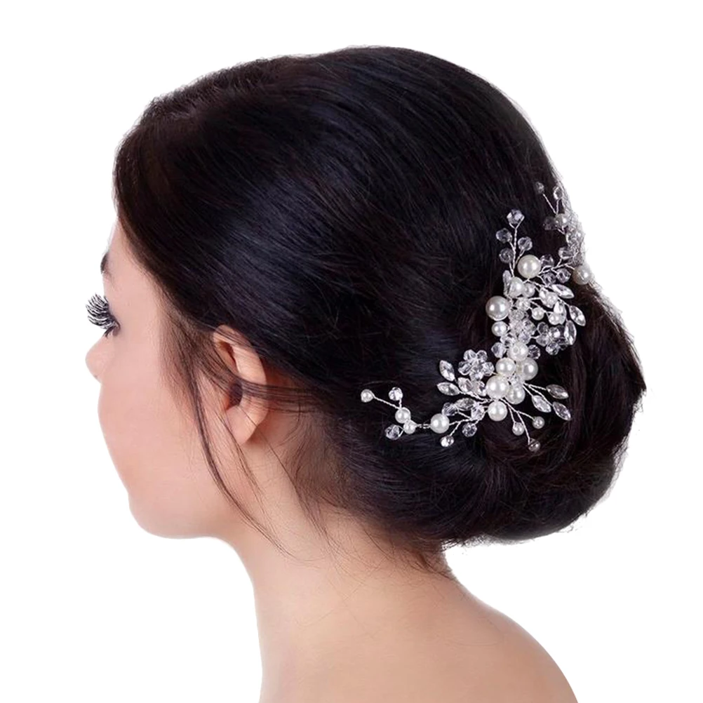 

1 pc Pearl Comb Hair Accessories Elegant Bridal Hairpiece Women Guest Bridesmaid Wedding Headdress Hairstyle Helper Comfortable