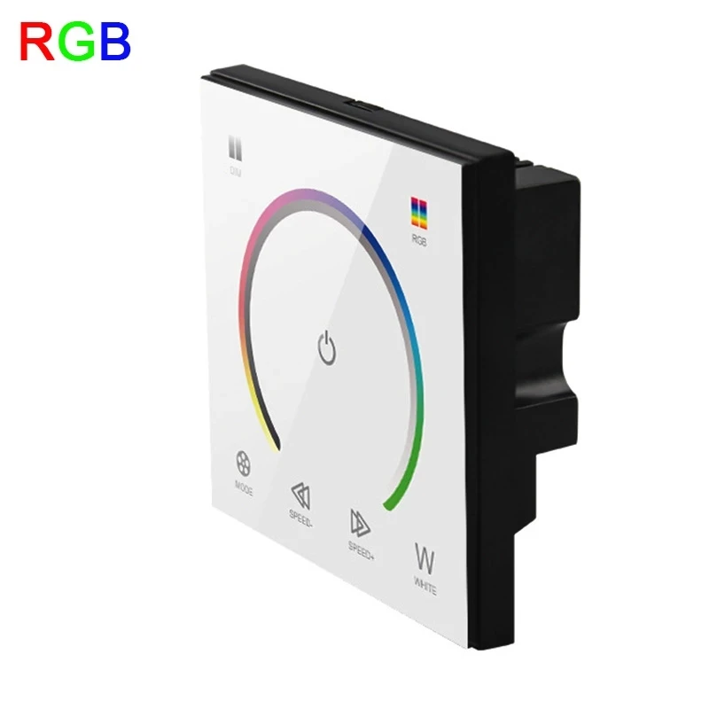 Imagem -04 - Sty Controlador do Painel de Toque Dimmer Temperado Interruptor de Parede de Vidro para a Única Cor Temperatura de Cor Rgb Rgbw Tira Conduzida Dc12v 24v 86