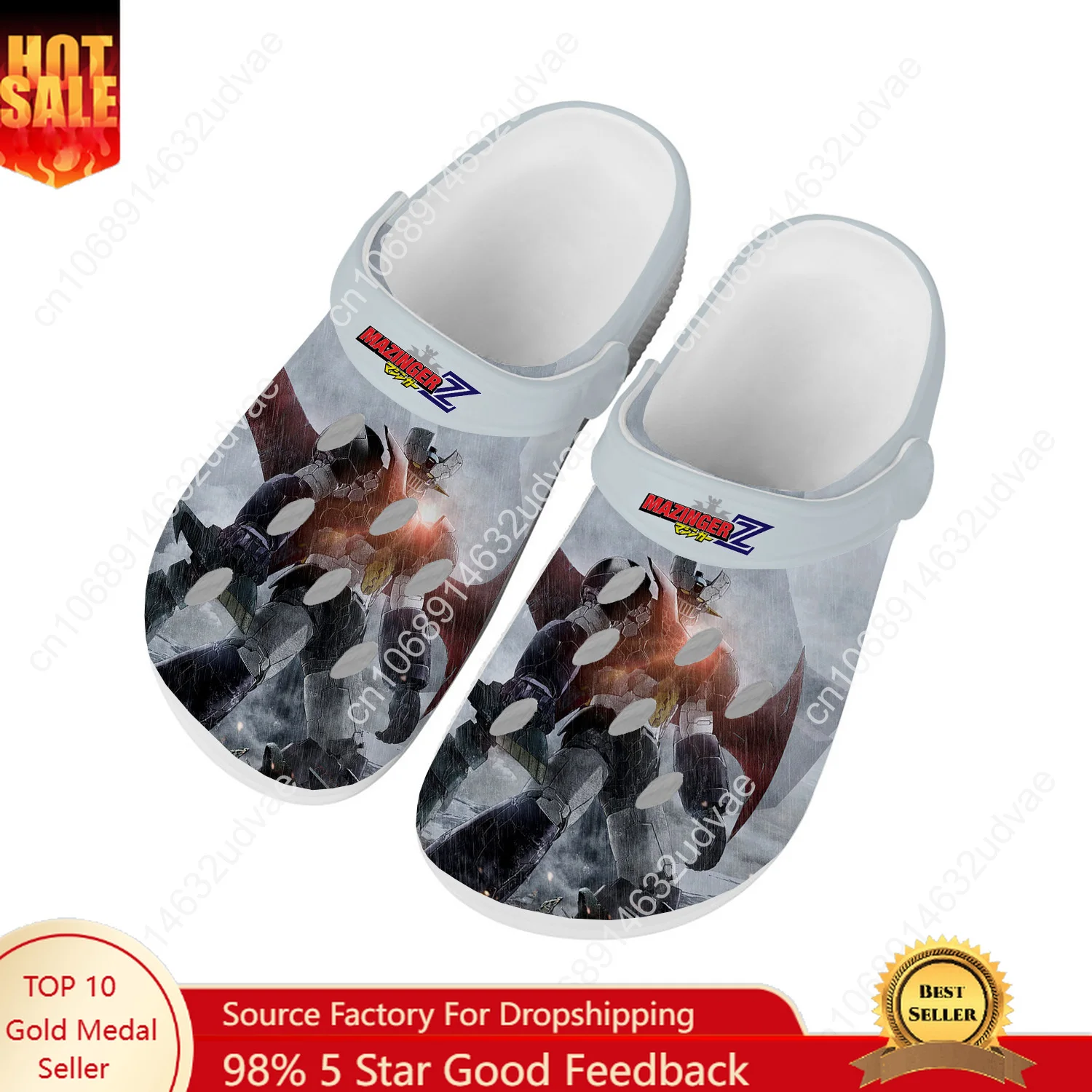

Mazinger Z Water Shoes Men Women Comfortable Home Garden Clogs Customizd Sandals Beach Breathable Hole Slippers