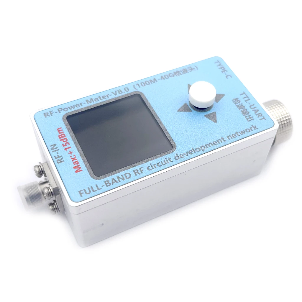 100Mhz-40Ghz V8 USB RF Power Meter TTL DATA Communication Digital Display Power Detector Analog Channel For Rf Radio Amplifier