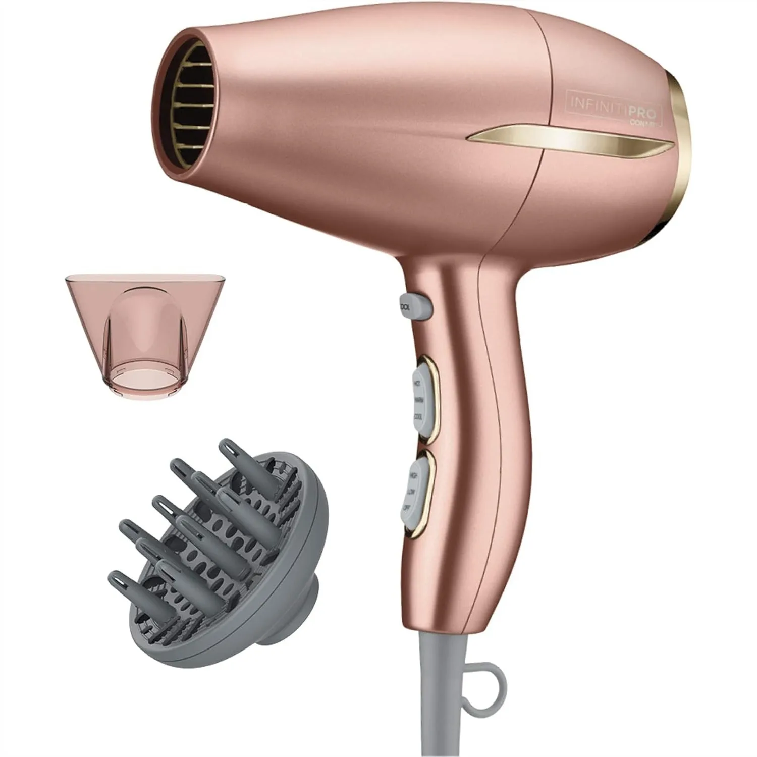 

Compact Hair Dryer with Ionic Technology for Frizz Control and Shine, 1875W, Titanium Ceramic, 3 Heat/2 Speed, Includes