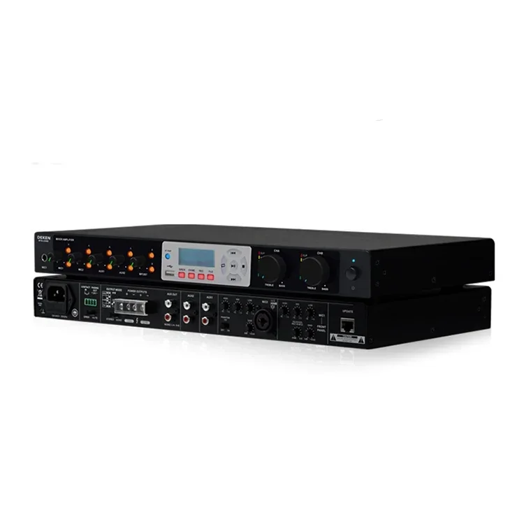 

DTA-2300 No Fan Design Digital Power Amplifier 100V/70V/4-8ohm Stereo Mono Mode PFC 100~240VAC PA Amplifier Audio Console Mixer