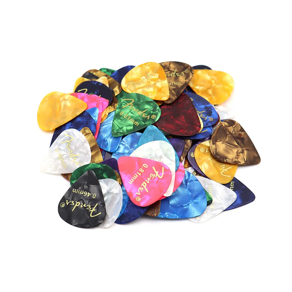 12pcs with Box Guitar Picks Guitar Plectrum Celluloid Smooth Electric Guitar Pick Accessories 0.46mm 0.71mm 0.81mm 0.96mm