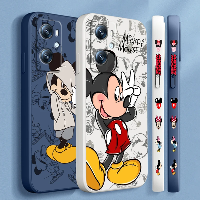 Corda esquerda líquida Disney-Mickey Mouse, OPPO Encontre X6, X5, X3, A98, A96, A94, A93, A77, A76, A74, A72, A57, A53, A16, TPU 5G