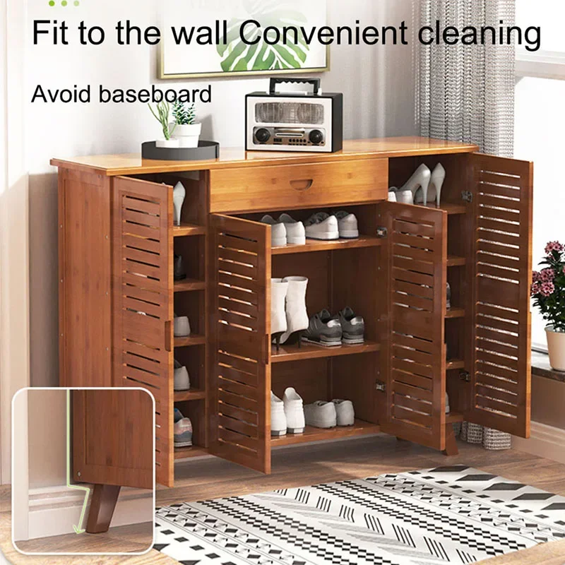 Living Room Shoe Cabinets Rack Organizers Shelf Bedroom Dorm Wooden Shoe Rack Closet Vertical Zapatero Furniture Living Room