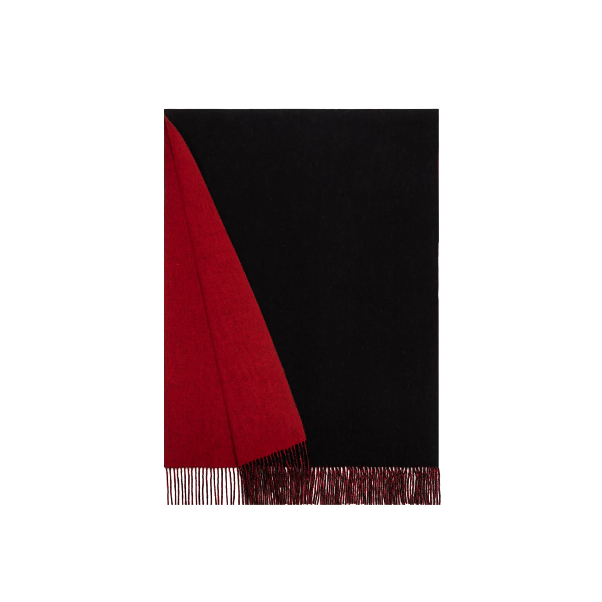 100% Lamb Wool Double-Sided Two-Tone Scarf Winter Warm Large Long Shawl Wrap