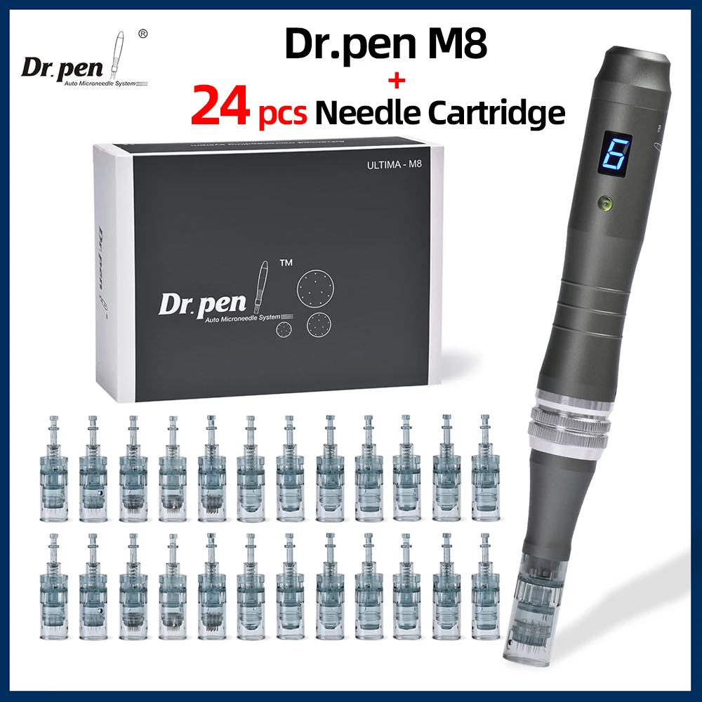 dr-pen-ultima-m8-avec-24-cartouches-kit-de-stylo-a-micro-aiguilles-sans-fil-mts-pour-usage-professionnel-machine-de-beaute-longueur-des-aiguilles