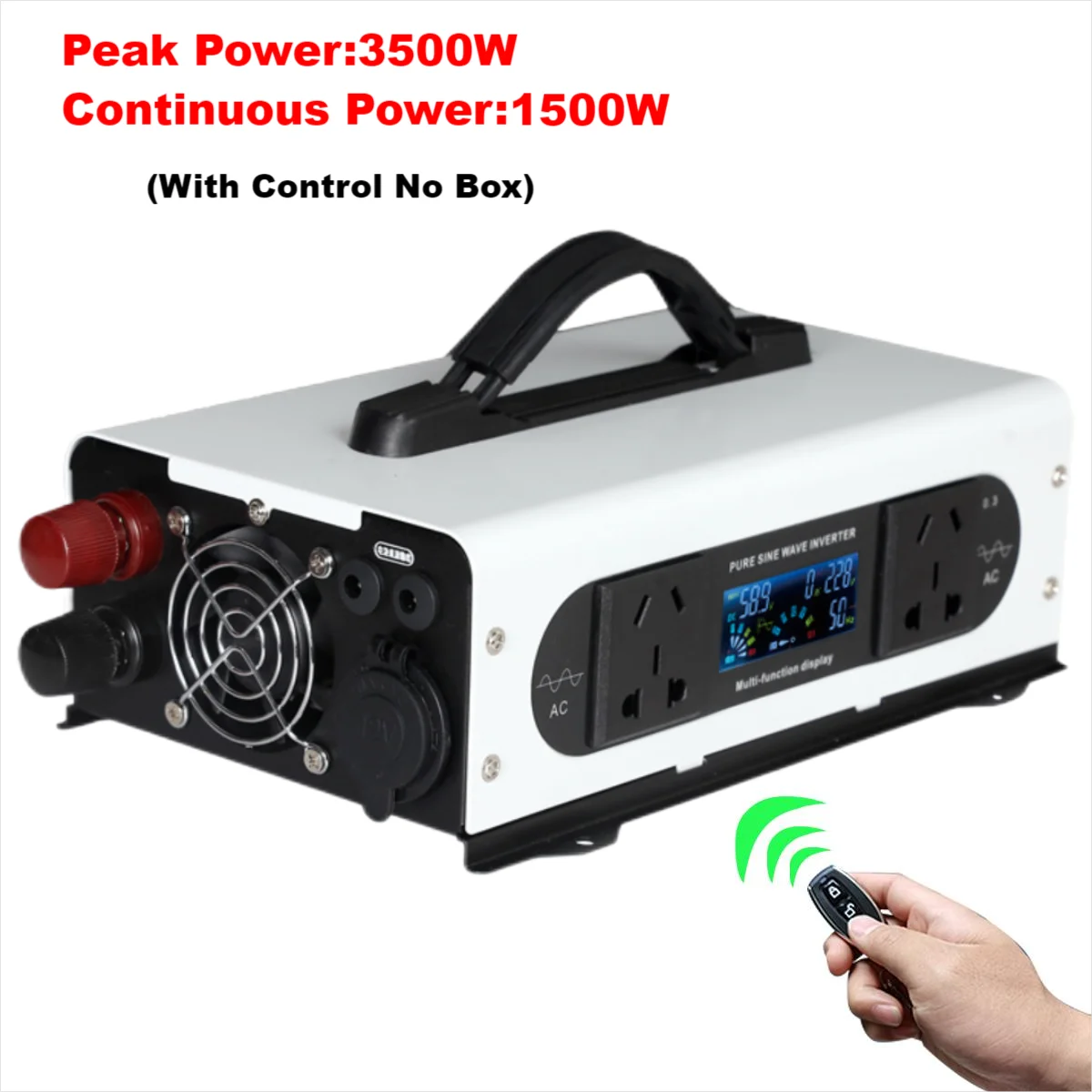 Imagem -02 - Inversor Solar da Onda Senoidal Pura Banco Portátil do Poder Conversor do Carro 12v 220v 1500w 3500w Usb dc 24v 48v 60v do 220v ca 230v