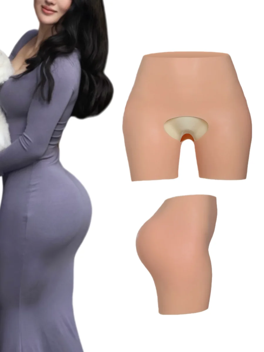 Silicone hip-lifting panties, thickened hip and buttocks, hip-lifting shaping underwear, buttocks filling pad.