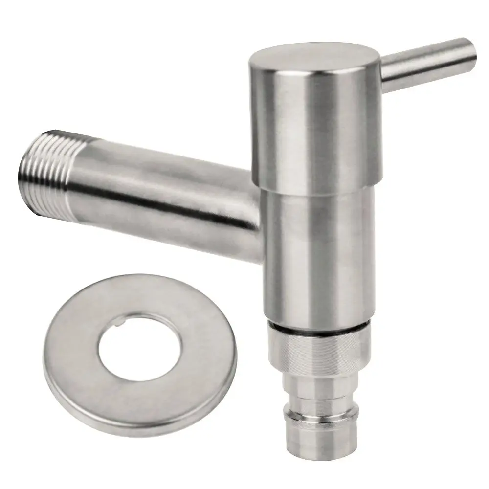 Stainless Steel Washing Machine Faucet Single Cold Water G1/2