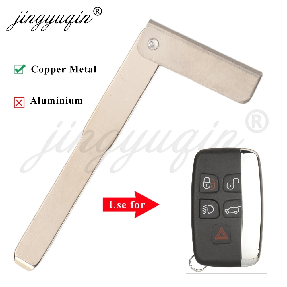 jingyuqin Copper Emergency Blade Blank Insert Key for LAND ROVER LR4 2010-2012 XK XF Range Rover Sport Evoque 2010-2013