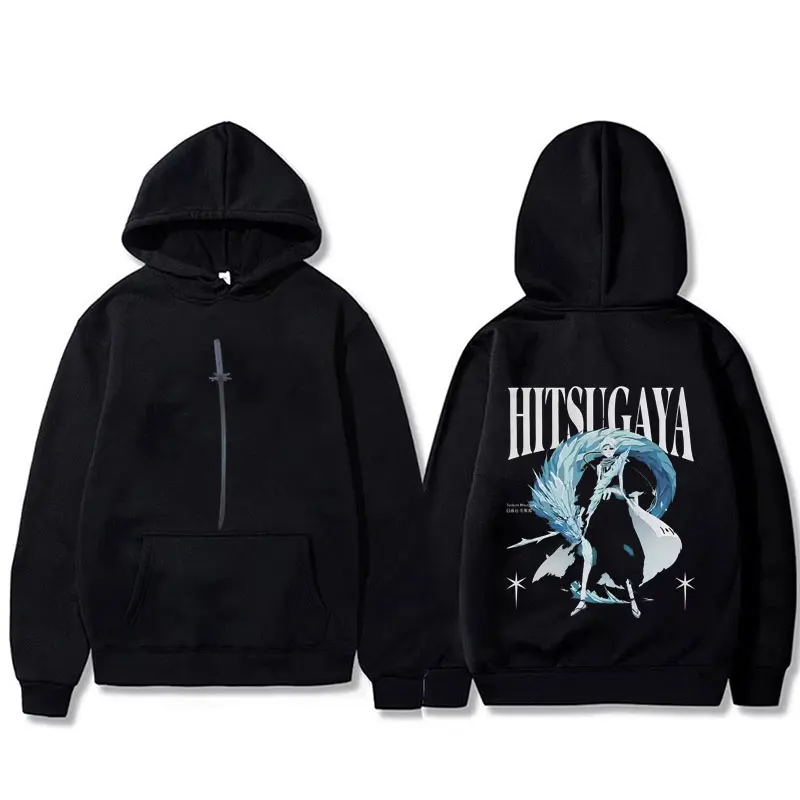 

Anime Bleach Hitsugaya Toushirou Graphic Hoodie Men Women Casual Fleece Cotton Pullover Hoodies Male Vintage Oversized Tracksuit