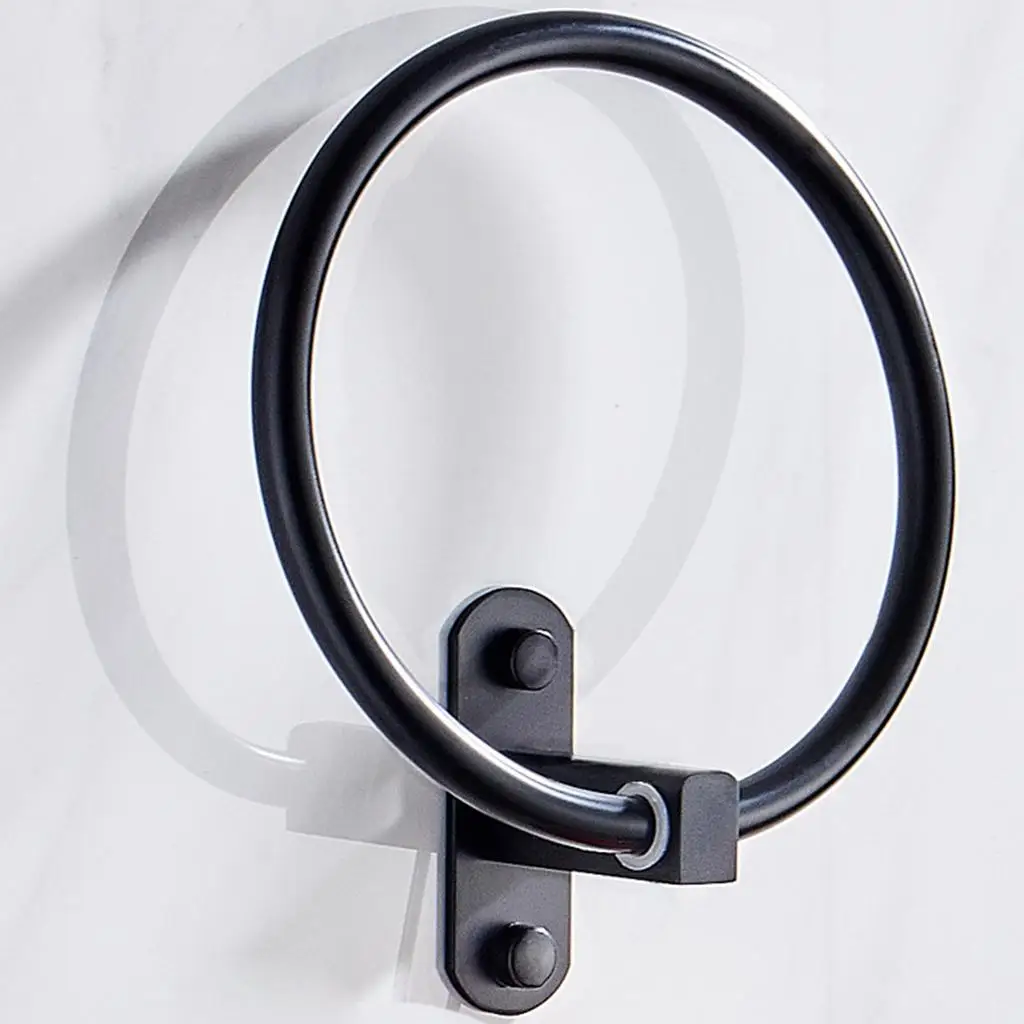 Black North Shore Towel Ring Shelf Holder Bathroom Hardware Accessories Set