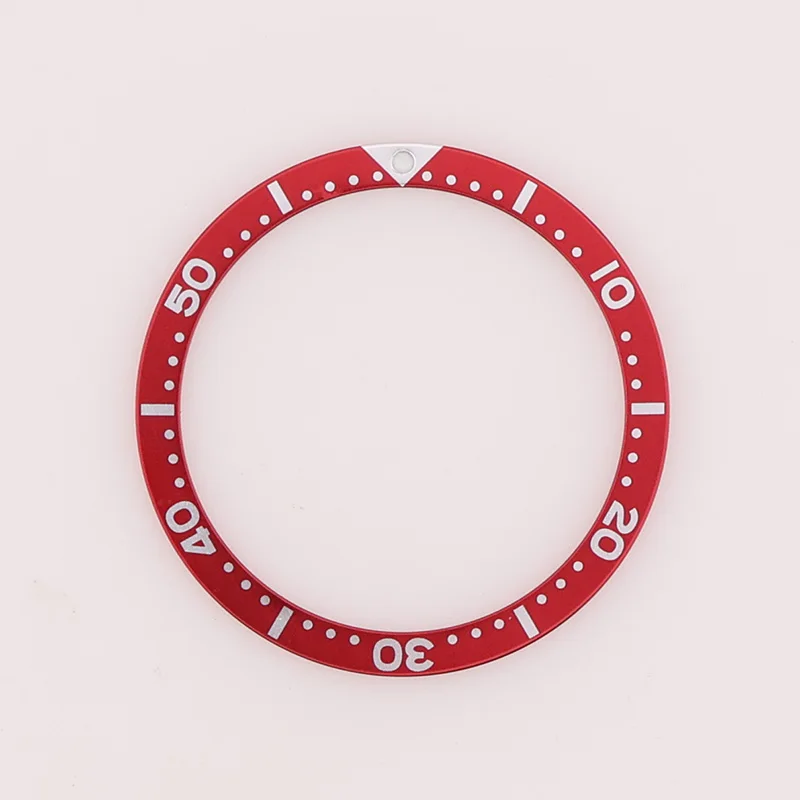 38MM White Seiko Aluminum Watch Bezel Insert for Cases NH36 NH35 Movement Men's Replacement Parts