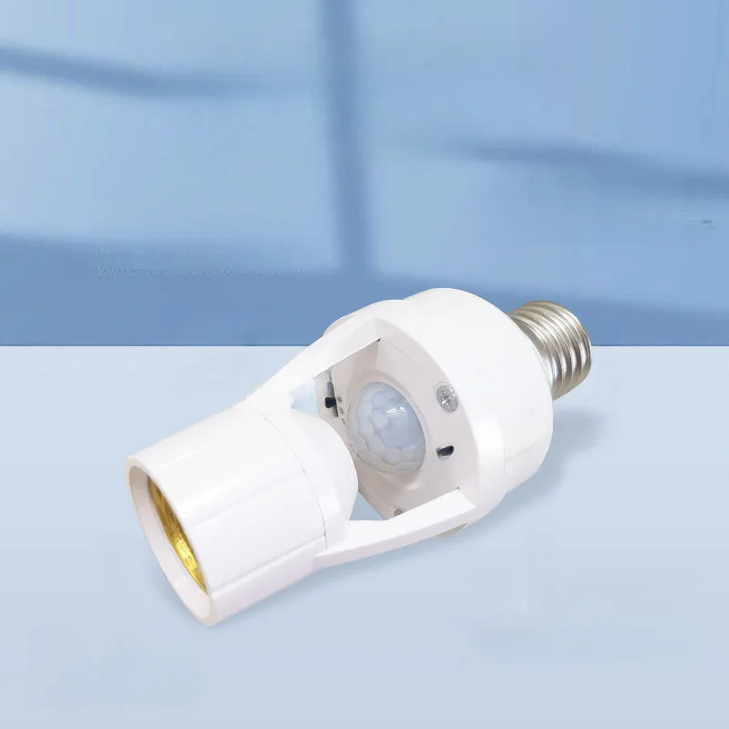 

Human Body Infrared Sensor Conversion Lamp Holder Wireless E27 Screw Radar Bulb Socket Adjustable Induction Light Bulb