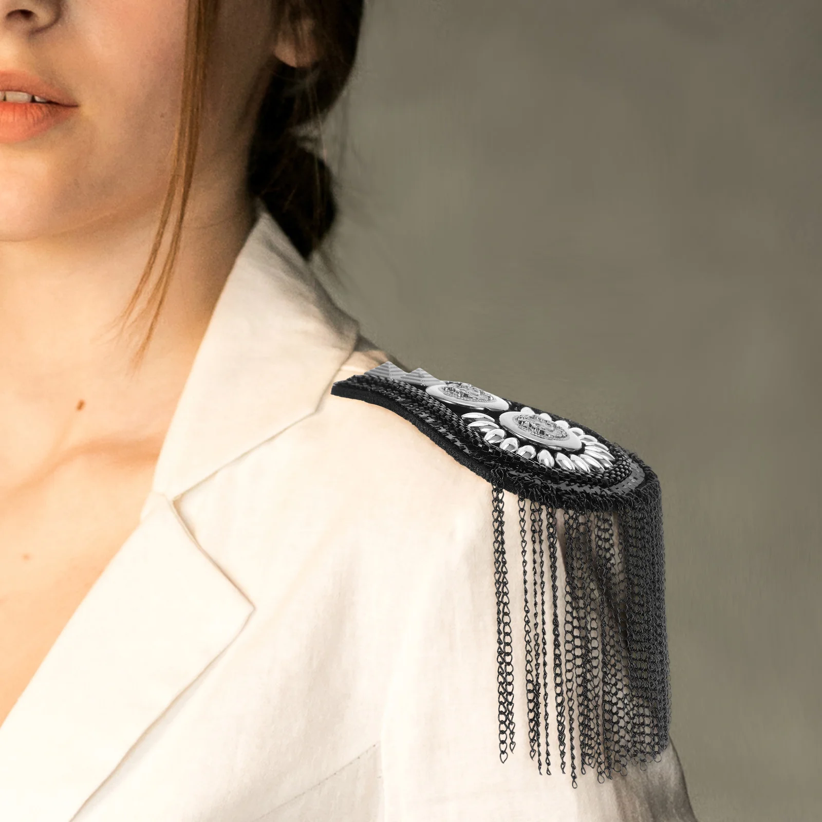 

2 шт., погоны с кисточками, цепочки, погоны для курток, униформа, вечерние, праздничные, украшения, модная отделка с бахромой