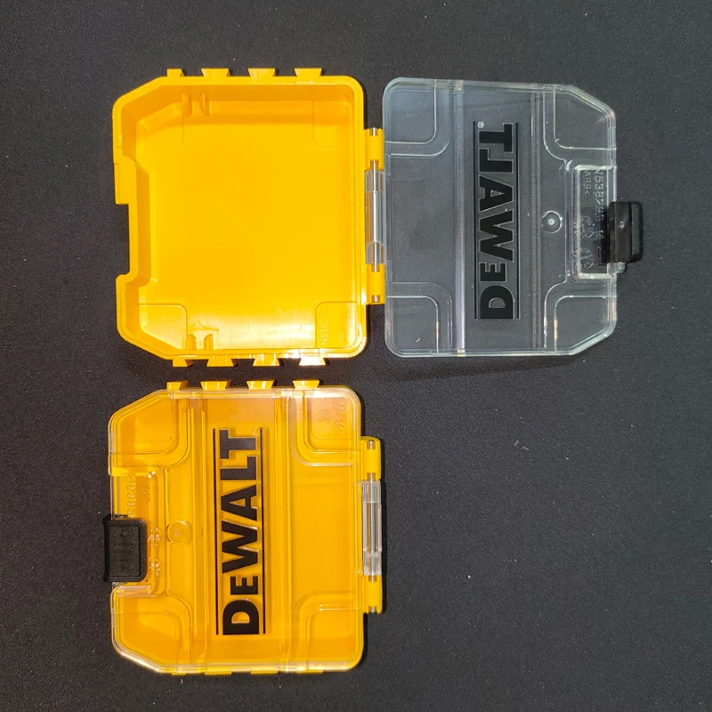 DEWALT-Empilhável Hard Shell Caixa De Armazenamento, Peças Pequenas Acessórios, Autêntico, Original Drill Bit Box, Alta Dureza, 2Pcs