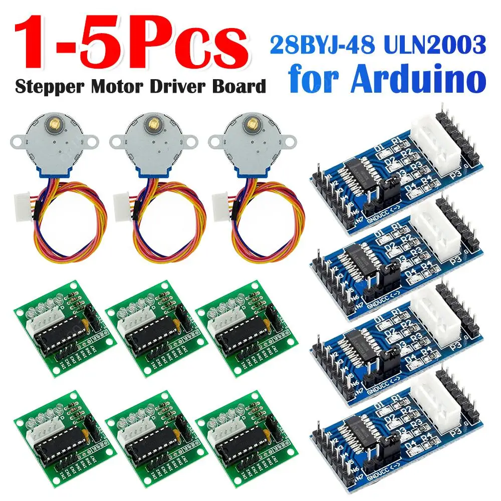 تيار مستمر السائر موتور المجلس ، إخراج متعدد القنوات ، 28BYJ-48 ، ULN2003 ، 4 مراحل سائق تحكم ، المكونات الإلكترونية ، 5 فولت ، 1-5 قطعة #1