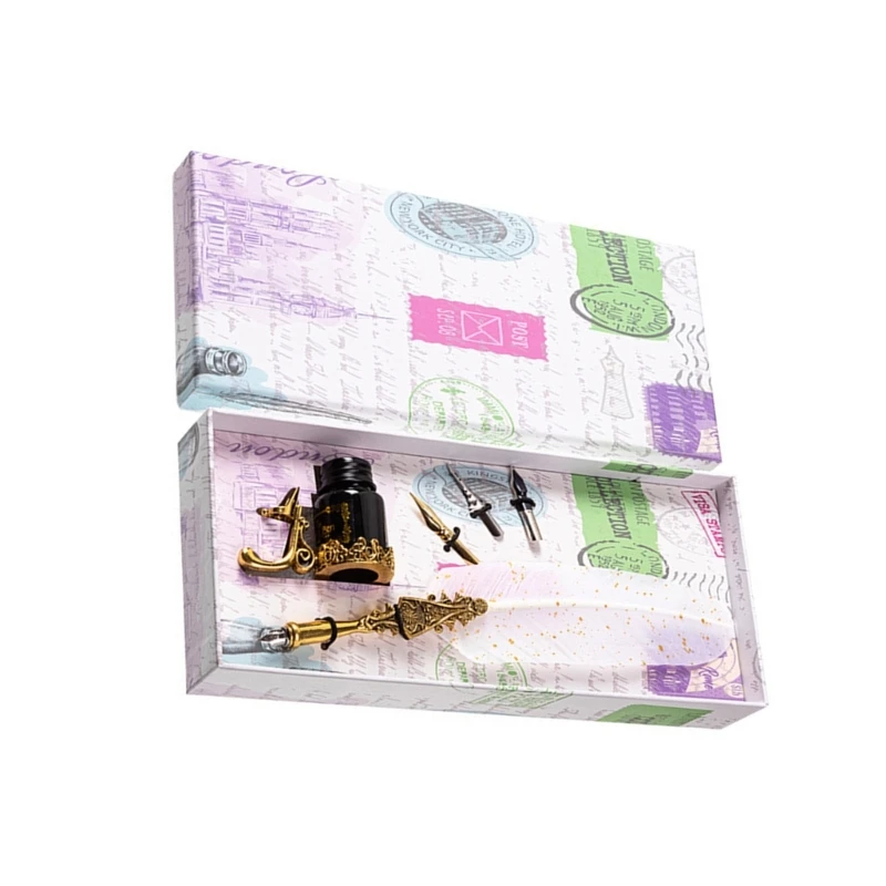 Kits pluma inmersión retro con punta y repuesto, pluma inmersión antigua