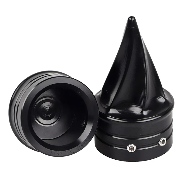 

NEW-Black Front Axle Cap Nut Cover For Street Glide Road King Low Rider