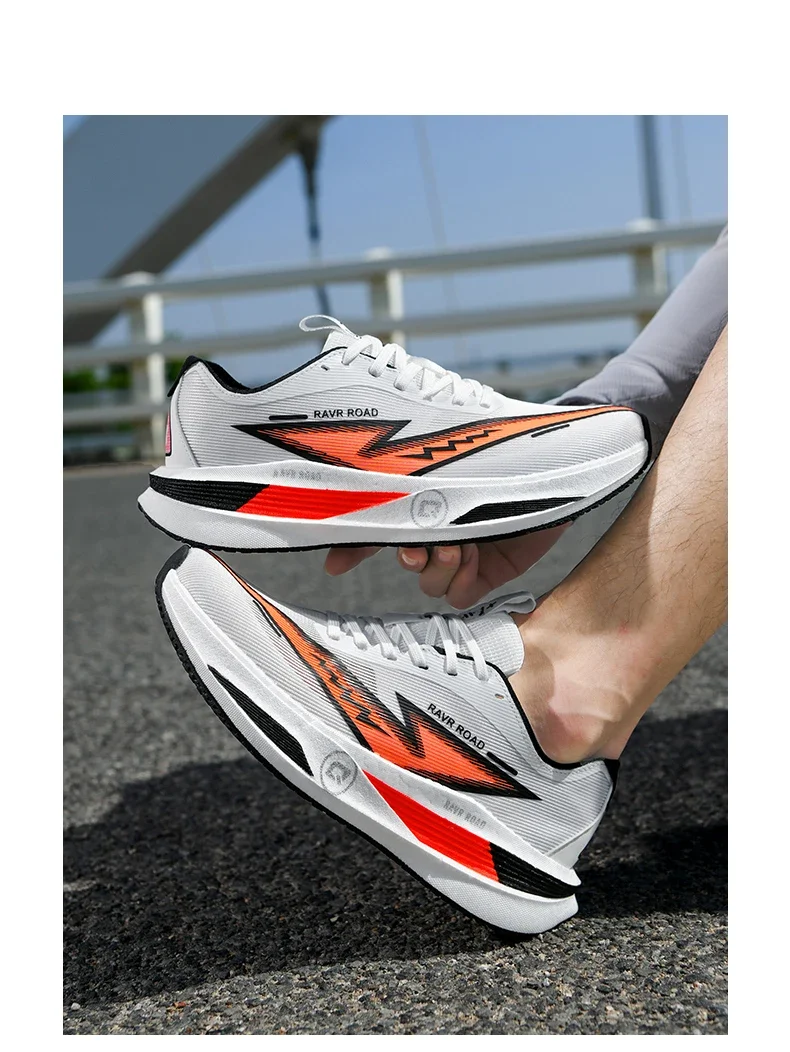 Herren-Laufschuhe Atmungsaktive Luxusschuhe Dämpfende Mesh-Sneaker Paar-Outdoor-Rennschuhe Rutschfeste Trainingsschuhe Offroad-Mode – Detail 3
