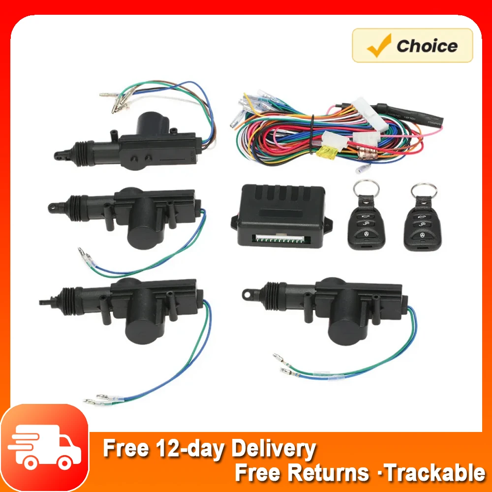 

Universal Car Door Lock Keyless Entry System Remote Central Control Locking Kit with Trunk Release Button Remotely Lock /Unlock