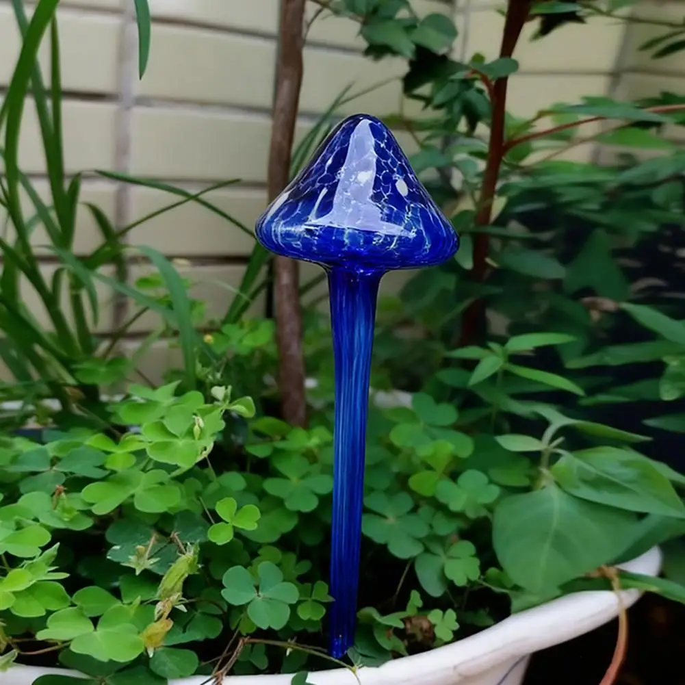 

Glass Mushroom Shape Plant Watering Device UV Resistant Large Self Watering Bulb Automatic Flower Waterer Plant Watering Tool