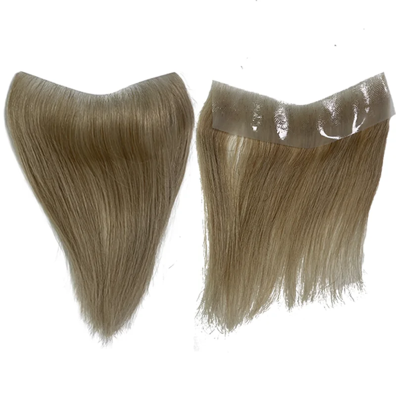 Antimikrobielles Vstyle Herren-Toupet Dünne Haut Vollständig PU 0,08-0,12cm V-Loop Frontperücke Echthaar-Perücken für Männer Unsichtbare Natürliche Haarlinie – Detail 9