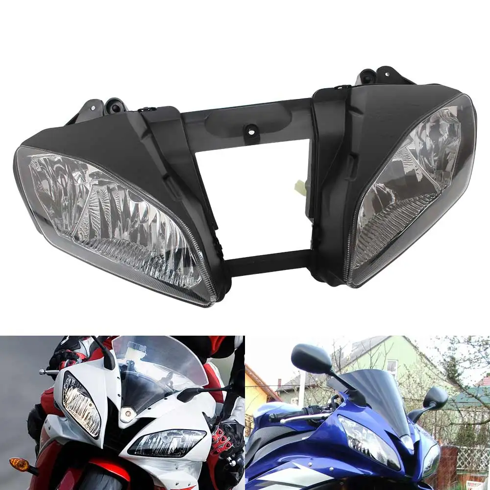 

HeadLamp Light Housing Assembly Kit Fits For Yamaha Yzf-R6 Yzf R6 2006-2007 Abs Plastic Matte Black Headlight Housing Assembly