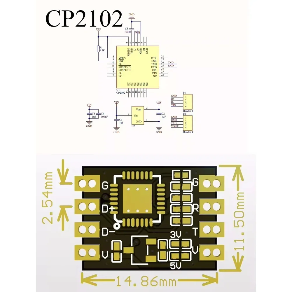 CP2102 Module USB to TTL Serial Port UART Module Brush Machine Download