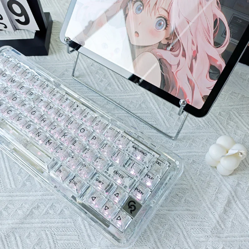 

Transparent crystal keycaps DIY customized mechanical keyboard general keycaps 133 keys full set